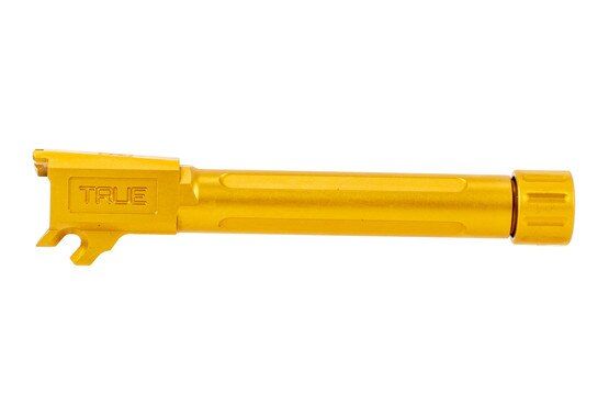 True Precision P365 XL Gold Barrel features fluting